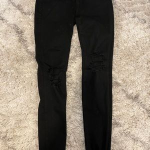 Black ripped skinny jeans from American Eagle